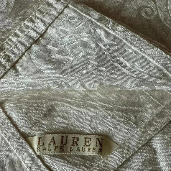 Ralph Lauren ivory damask dinner napkins set of 10 extra large formal 20” X 20” - Picture 6 of 13